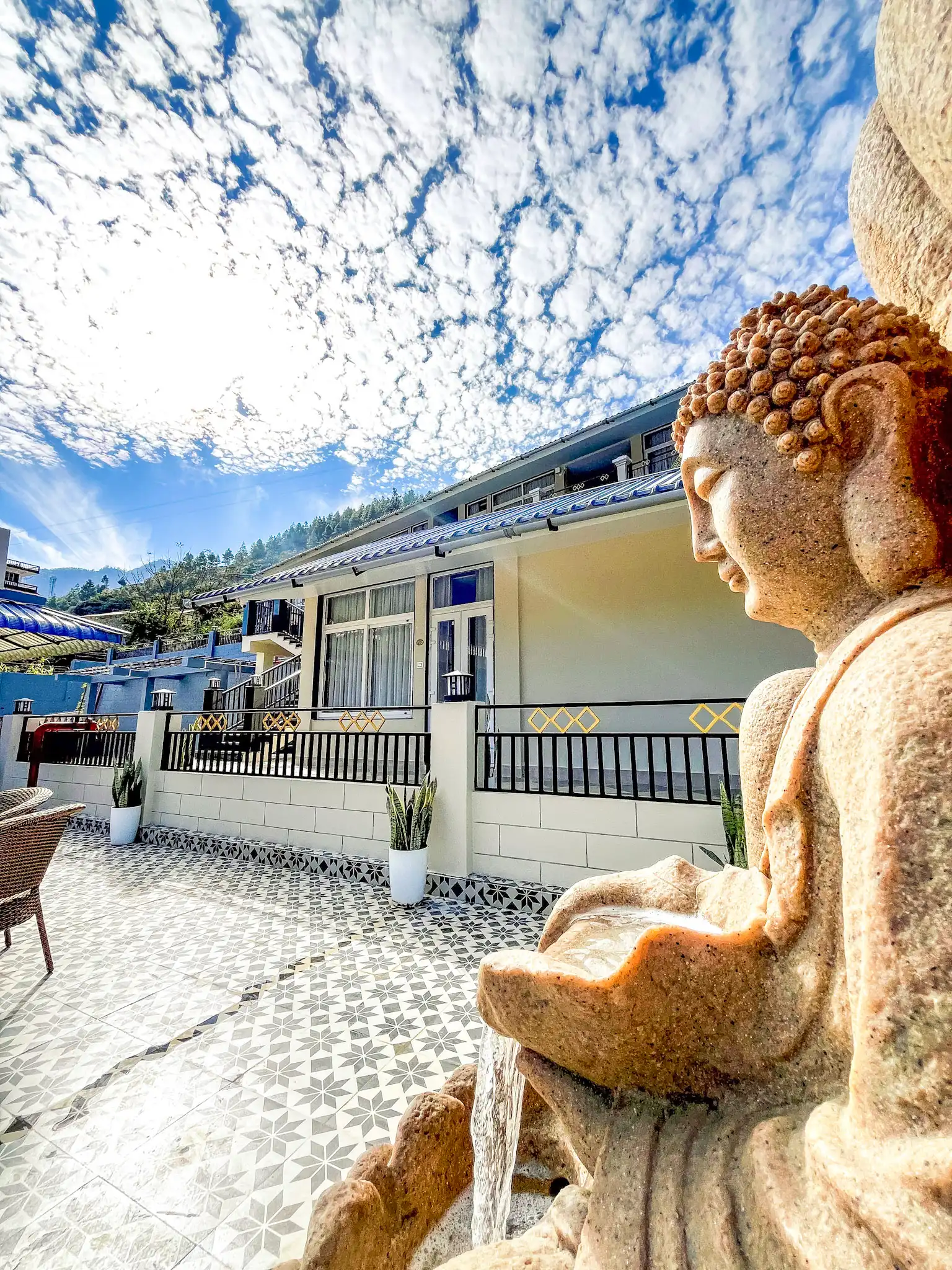 Buddha statue in resort garden